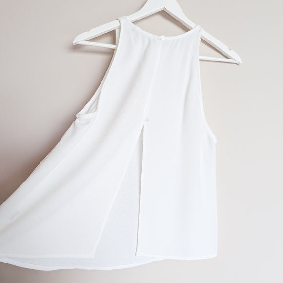 American Apparel Crepe Open Back High Neck Tank Top - Picture 8 of 14